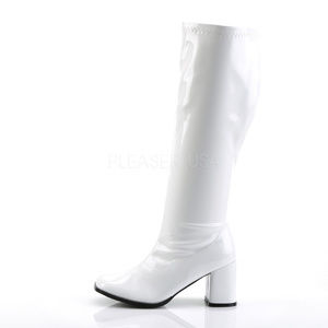 Wide Width Shaft Stretch Gogo High Heel Boots